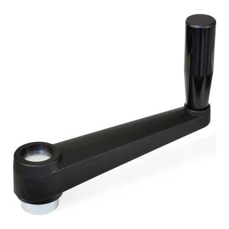 J.W. Winco J.W. Winco MV-M Crank Handles, Nylon Plastic, Revolving Handle, Pilot Hole - 6mm, M8 Handle, 5.12"L 6335050